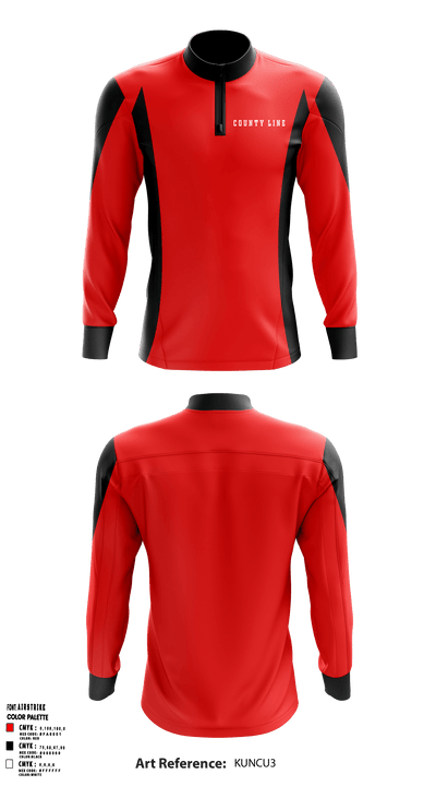 County Line High School 36046017 Quarter Zip Jacket - 1