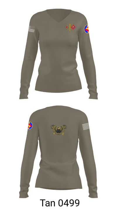 142 FA BDE Warrants 90151775 Women's Long Sleeve V-neck Shirt - 41