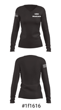 USS Montana 25481522 Women's Long Sleeve V-neck Shirt - 36