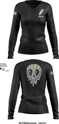 Bravo-6 74672247 Women's Long Sleeve V-neck Shirt - 1