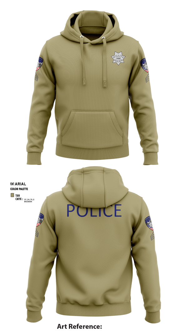 Hoodie, Willits Little Lake JRTF, Police, Teamtime, Team time, sublimation, custom sports apparel, team uniforms, spirit wear, spiritwear, sports uniforms, custom shirts, team store, custom team store, fundraiser sports, apparel fundraiser