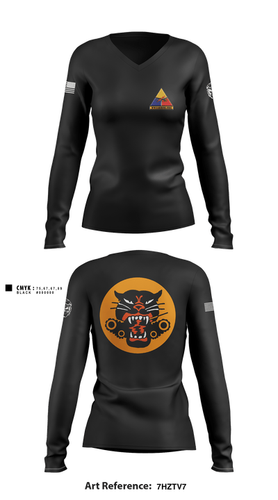 WW2ARMOR.ORG 18634919 Women's Long Sleeve V-neck Shirt - 1