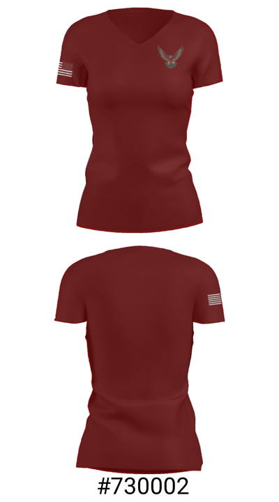 Freeport High School Swimming 90929189 Women's Short Sleeve V-neck Shirt - 21