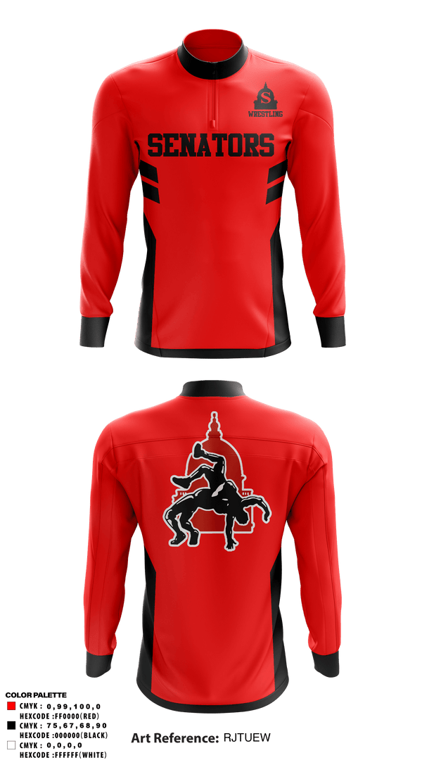 Quarter Zip Jacket, Springfield High School Wrestling, Wrestling, Teamtime, Team time, sublimation, custom sports apparel, team uniforms, spirit wear, spiritwear, sports uniforms, custom shirts, team store, custom team store, fundraiser sports, apparel fundraiser