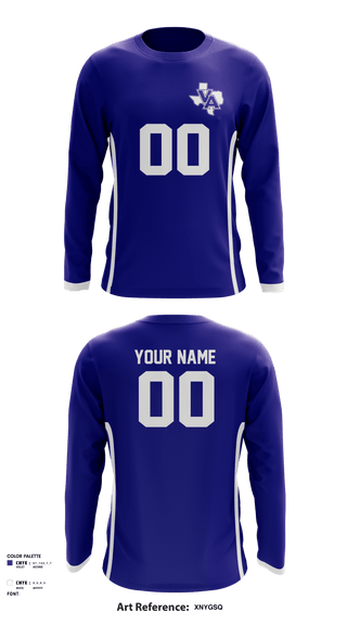 Long Sleeve Performance Shirt, VASA Panther Football, Football, Teamtime, Team time, sublimation, custom sports apparel, team uniforms, spirit wear, spiritwear, sports uniforms, custom shirts, team store, custom team store, fundraiser sports, apparel fundraiser