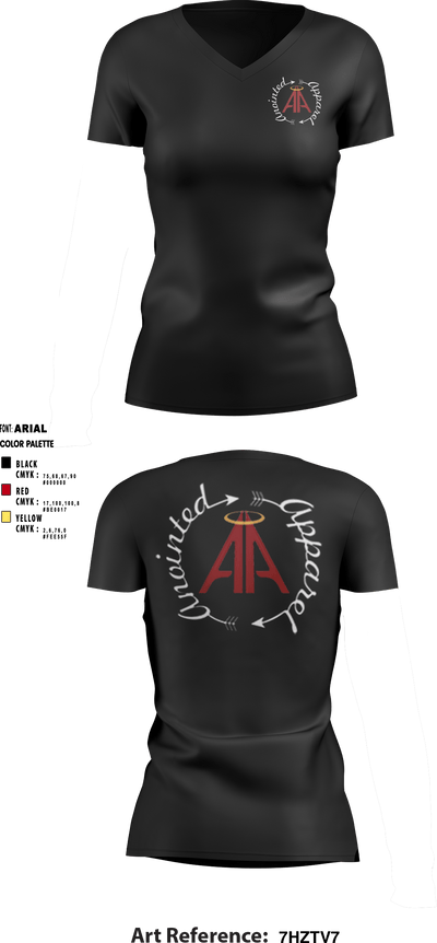 Anointed Apparel 6360588 Women's Short Sleeve V-neck Shirt - 2