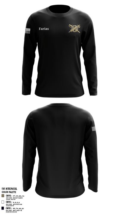 USAICoE & Ft. Huachuca 90719442 Long Sleeve Performance Shirt - 3