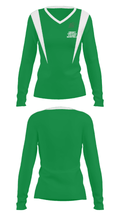 Cresset Christian Academy Basketball 24746869 Women's Long Sleeve V-neck Shirt - 29