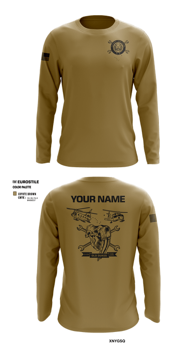 D Co 1-52 AVN REGT 67961627 Long Sleeve Performance Shirt - 3