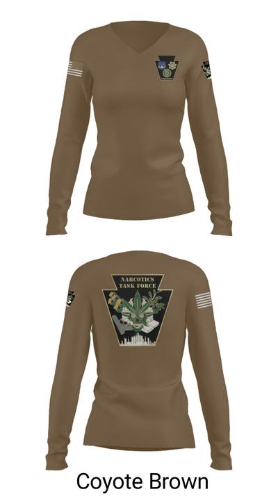 Narcotics 93431812 Women's Long Sleeve V-neck Shirt - 38
