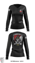 B Troop, 3-17 Cav 24452790 Women's Long Sleeve V-neck Shirt - 1