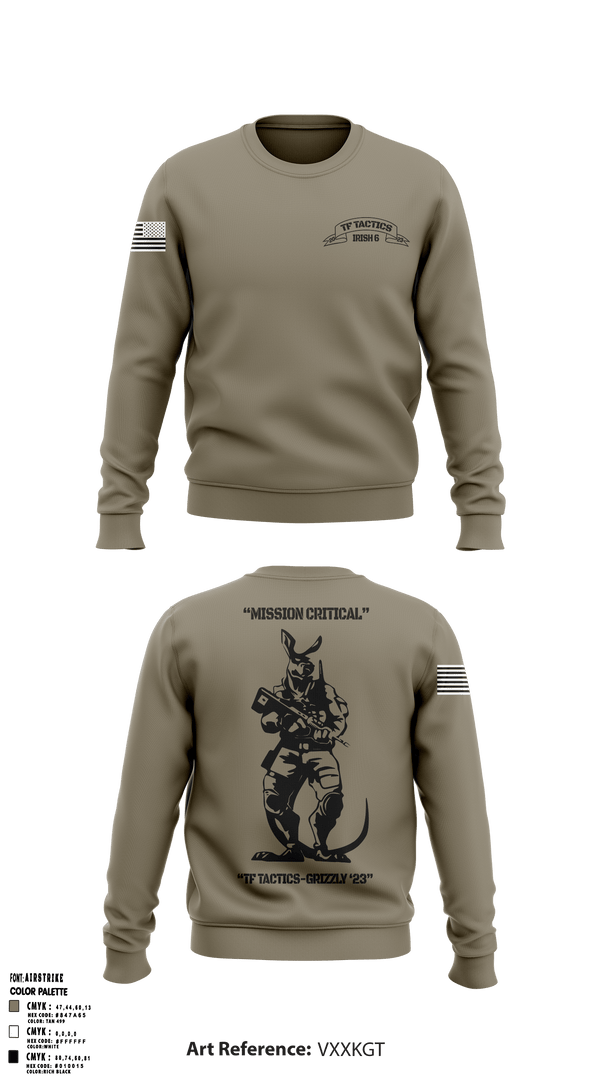 Crew Neck Sweatshirt, , Army, Teamtime, Team time, sublimation, custom sports apparel, team uniforms, spirit wear, spiritwear, sports uniforms, custom shirts, team store, custom team store, fundraiser sports, apparel fundraiser