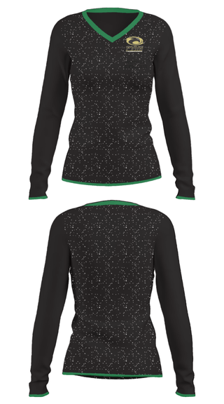 Women's Long Sleeve Vneck Shirt, Prairieview School Cheer, Cheer, Teamtime, Team time, sublimation, custom sports apparel, team uniforms, spirit wear, spiritwear, sports uniforms, custom shirts, team store, custom team store, fundraiser sports, apparel fundraiser