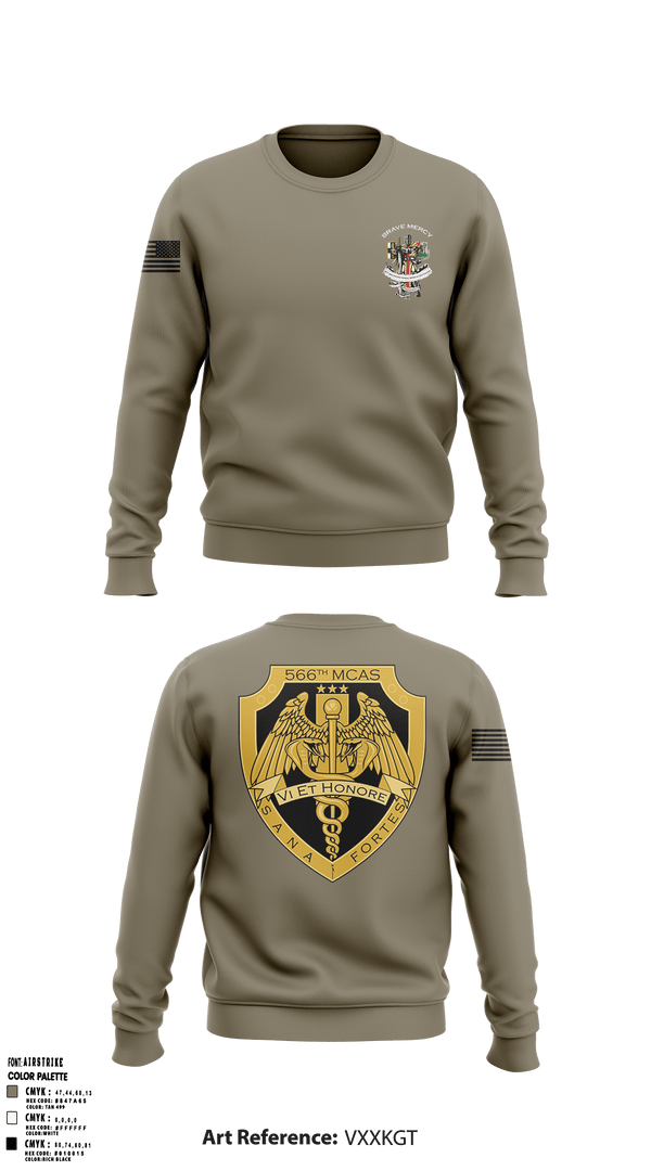 Crew Neck Sweatshirt, 566 MCAS, Army, Teamtime, Team time, sublimation, custom sports apparel, team uniforms, spirit wear, spiritwear, sports uniforms, custom shirts, team store, custom team store, fundraiser sports, apparel fundraiser