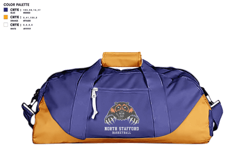 Duffle Bag, North Stafford High School Basketball, Women's Basketball, Teamtime, Team time, sublimation, custom sports apparel, team uniforms, spirit wear, spiritwear, sports uniforms, custom shirts, team store, custom team store, fundraiser sports, apparel fundraiser