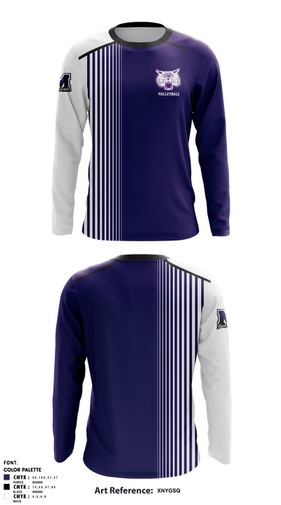 Muncie Central High School Volleyball 72466544 Long Sleeve Performance Shirt - 1