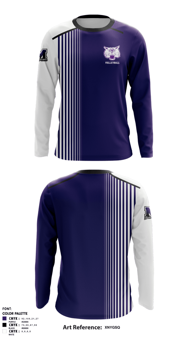 Long Sleeve Performance Shirt, Muncie Central High School Volleyball, Men's Volleyball, Teamtime, Team time, sublimation, custom sports apparel, team uniforms, spirit wear, spiritwear, sports uniforms, custom shirts, team store, custom team store, fundraiser sports, apparel fundraiser