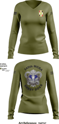 345th MCGA 98196690 Women's Long Sleeve V-neck Shirt - 2
