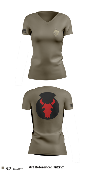 Det. 2 HHB 1-194 FA 2892054 Women's Short Sleeve V-neck Shirt - 2
