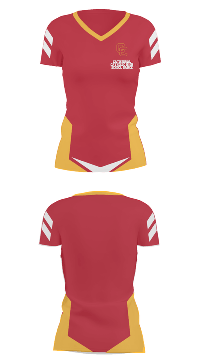 Cathedral Catholic High School Dance 20457478 Women's Short Sleeve V-neck Shirt - 24