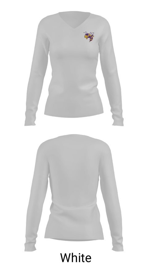 Women's Long Sleeve Vneck Shirt, Greenville High School Golf, Golf, Teamtime, Team time, sublimation, custom sports apparel, team uniforms, spirit wear, spiritwear, sports uniforms, custom shirts, team store, custom team store, fundraiser sports, apparel fundraiser