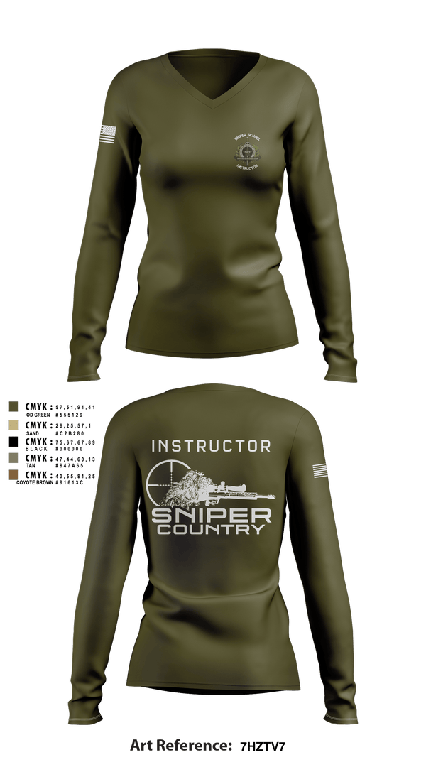 Women's Long Sleeve Vneck Shirt, Sniper, Police, Teamtime, Team time, sublimation, custom sports apparel, team uniforms, spirit wear, spiritwear, sports uniforms, custom shirts, team store, custom team store, fundraiser sports, apparel fundraiser