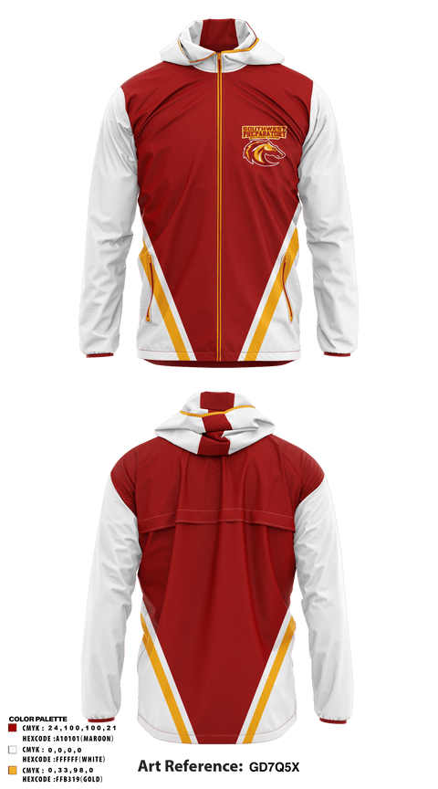 Windbreaker, Southwest Preparatory School - Southeast Campus, Spirit Store, Teamtime, Team time, sublimation, custom sports apparel, team uniforms, spirit wear, spiritwear, sports uniforms, custom shirts, team store, custom team store, fundraiser sports, apparel fundraiser