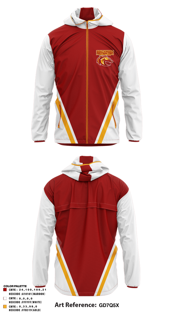 Windbreaker, Southwest Preparatory School - Southeast Campus, Spirit Store, Teamtime, Team time, sublimation, custom sports apparel, team uniforms, spirit wear, spiritwear, sports uniforms, custom shirts, team store, custom team store, fundraiser sports, apparel fundraiser