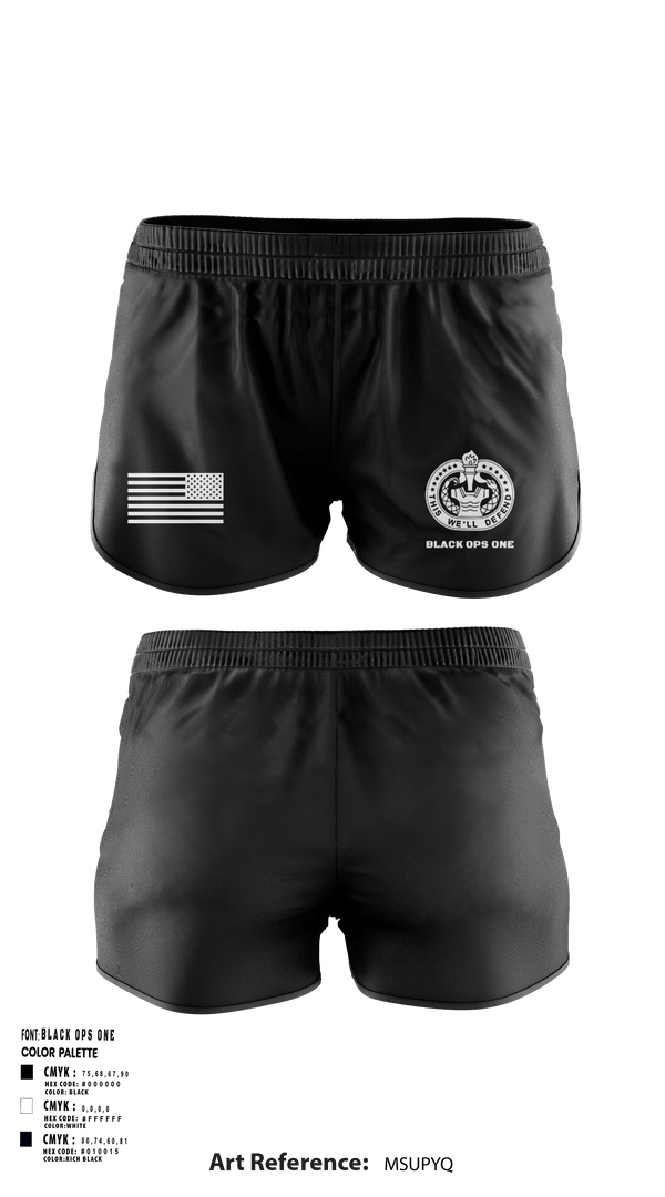 Women's Shorts, DET 6 CO F 3 BN 485 REGT, , Teamtime, Team time, sublimation, custom sports apparel, team uniforms, spirit wear, spiritwear, sports uniforms, custom shirts, team store, custom team store, fundraiser sports, apparel fundraiser