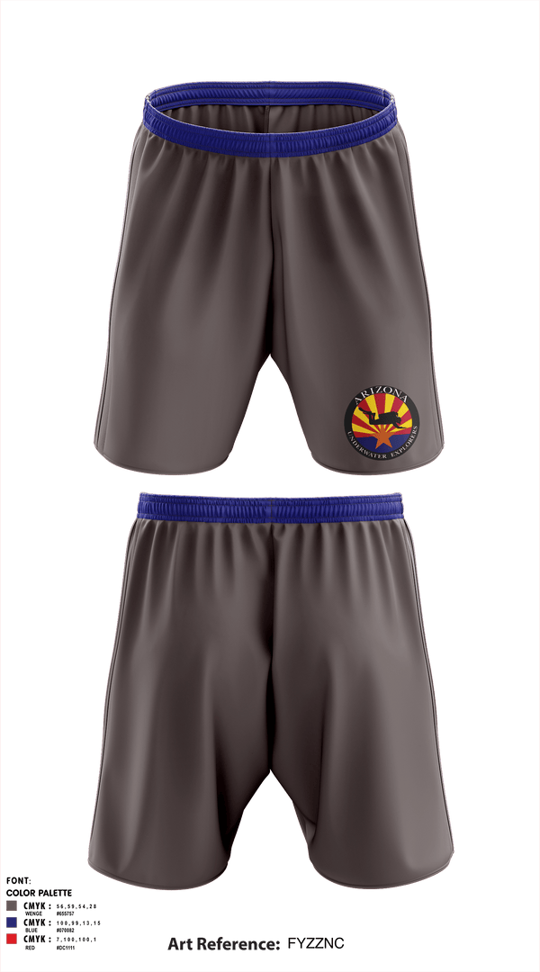 Athletic Shorts With Pockets, Arizona Underwater Explorers, , Teamtime, Team time, sublimation, custom sports apparel, team uniforms, spirit wear, spiritwear, sports uniforms, custom shirts, team store, custom team store, fundraiser sports, apparel fundraiser