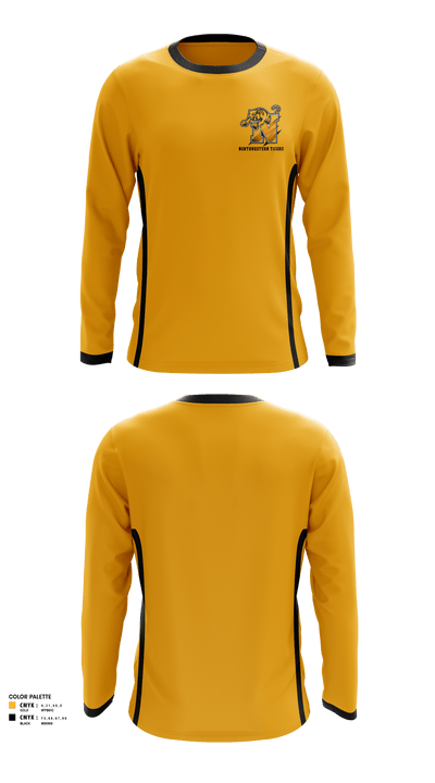 Northwestern Tigers 78521342 Long Sleeve Performance Shirt - 1