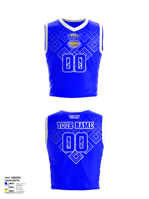 Womens Basketball Jersey, Vikings Youth Basketball Association, Men's Basketball, Teamtime, Team time, sublimation, custom sports apparel, team uniforms, spirit wear, spiritwear, sports uniforms, custom shirts, team store, custom team store, fundraiser sports, apparel fundraiser