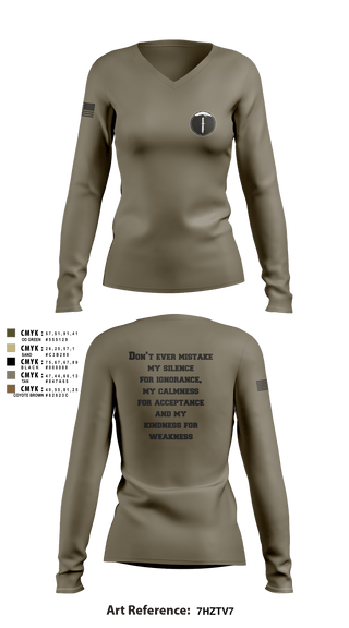 Women's Long Sleeve Vneck Shirt, , Marines, Teamtime, Team time, sublimation, custom sports apparel, team uniforms, spirit wear, spiritwear, sports uniforms, custom shirts, team store, custom team store, fundraiser sports, apparel fundraiser