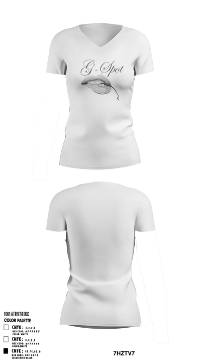 G-Spot CustomsG-Spot Customs 11331898 Women's Short Sleeve V-neck Shirt - 1