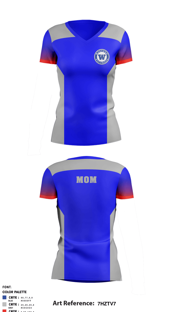Women's Short Sleeve Vneck Shirt, Walled Lake Western High School Softball, Softball, Teamtime, Team time, sublimation, custom sports apparel, team uniforms, spirit wear, spiritwear, sports uniforms, custom shirts, team store, custom team store, fundraiser sports, apparel fundraiser
