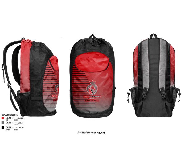 Gear Bag, Katy Christian Academy Basketball, Men's Basketball, Teamtime, Team time, sublimation, custom sports apparel, team uniforms, spirit wear, spiritwear, sports uniforms, custom shirts, team store, custom team store, fundraiser sports, apparel fundraiser