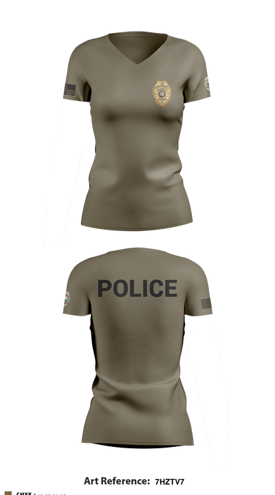 TAYLORSVILLE POLICE DEPARTMENT LT 27466887 Women's Short Sleeve V-neck Shirt - 8