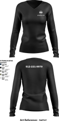 Stealth customs 84323734 Women's Long Sleeve V-neck Shirt - 10