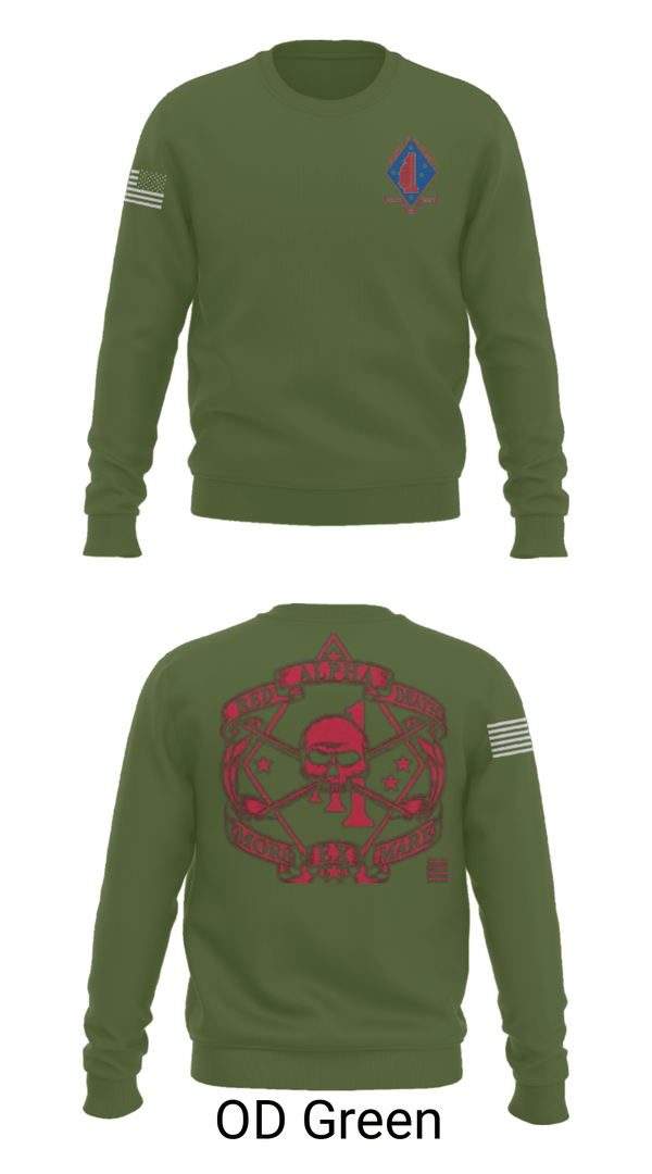Crew Neck Sweatshirt, , Marines, Teamtime, Team time, sublimation, custom sports apparel, team uniforms, spirit wear, spiritwear, sports uniforms, custom shirts, team store, custom team store, fundraiser sports, apparel fundraiser