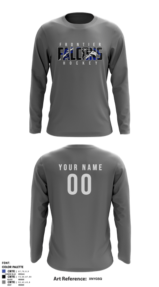 Long Sleeve Shooting Shirt, Frontier Central Hockey, Hockey, Teamtime, Team time, sublimation, custom sports apparel, team uniforms, spirit wear, spiritwear, sports uniforms, custom shirts, team store, custom team store, fundraiser sports, apparel fundraiser