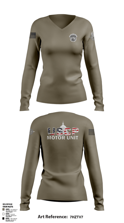 UHPD 5247923 Women's Long Sleeve V-neck Shirt - 50