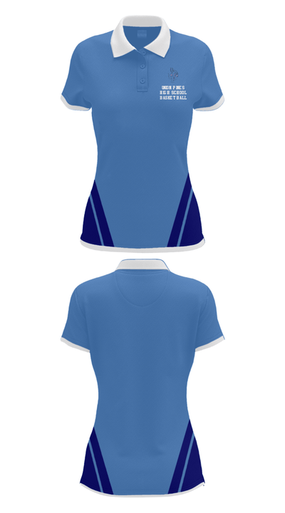 Union Pines High School Basketball 36010617 Women's Short Sleeve Performance Polo  - 28