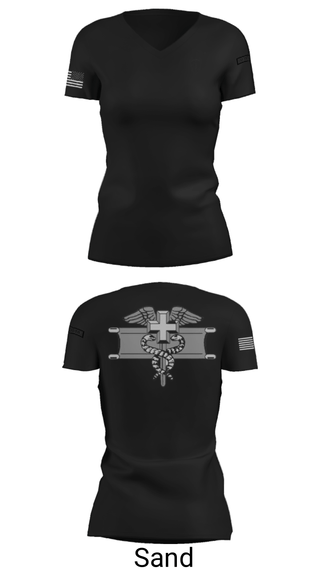 Women's Short Sleeve Vneck Shirt, , Army, Teamtime, Team time, sublimation, custom sports apparel, team uniforms, spirit wear, spiritwear, sports uniforms, custom shirts, team store, custom team store, fundraiser sports, apparel fundraiser