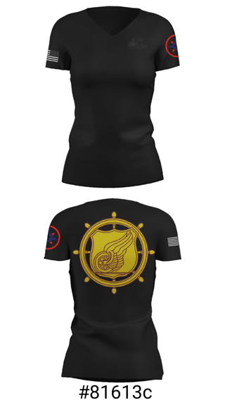Women's Short Sleeve Vneck Shirt, , Army, Teamtime, Team time, sublimation, custom sports apparel, team uniforms, spirit wear, spiritwear, sports uniforms, custom shirts, team store, custom team store, fundraiser sports, apparel fundraiser