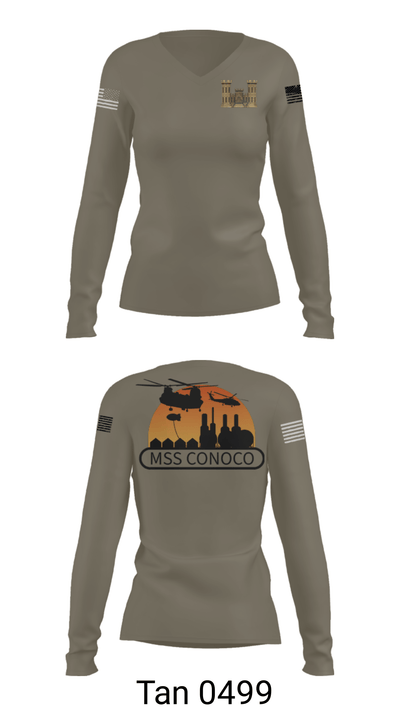 MSSC Essayons 2 48058860 Women's Long Sleeve V-neck Shirt - 41