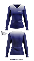 Richard T Stank Middle School 34647869 Women's Long Sleeve V-neck Shirt - 1