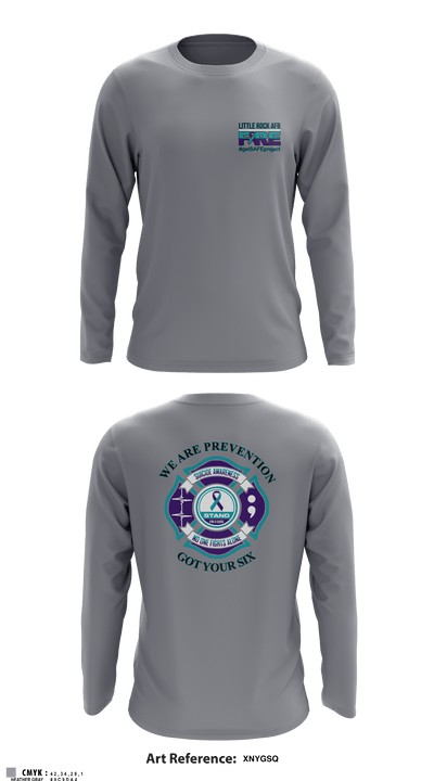 LITTLE ROCK AFB - FIRE 45184704 Long Sleeve Performance Shirt - 4