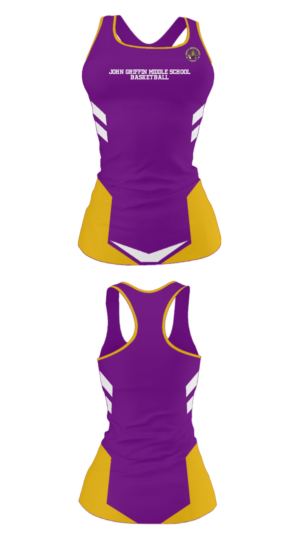 Tank Top, John Griffin Middle School Basketball, Men's Basketball, Teamtime, Team time, sublimation, custom sports apparel, team uniforms, spirit wear, spiritwear, sports uniforms, custom shirts, team store, custom team store, fundraiser sports, apparel fundraiser