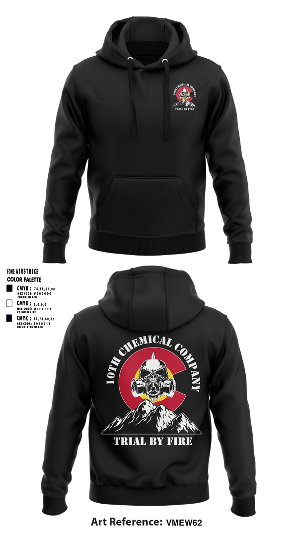 Hoodie, 10th Chemical Company, , Teamtime, Team time, sublimation, custom sports apparel, team uniforms, spirit wear, spiritwear, sports uniforms, custom shirts, team store, custom team store, fundraiser sports, apparel fundraiser