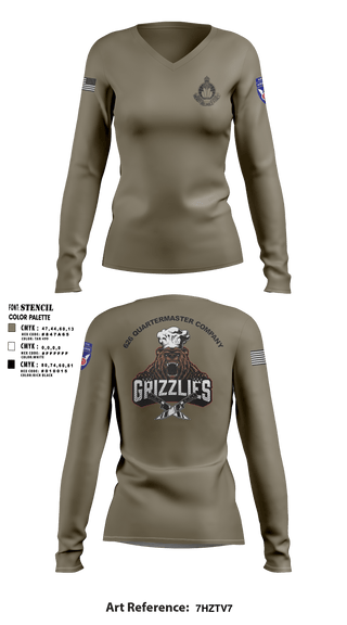 Women's Long Sleeve Vneck Shirt, , Army, Teamtime, Team time, sublimation, custom sports apparel, team uniforms, spirit wear, spiritwear, sports uniforms, custom shirts, team store, custom team store, fundraiser sports, apparel fundraiser